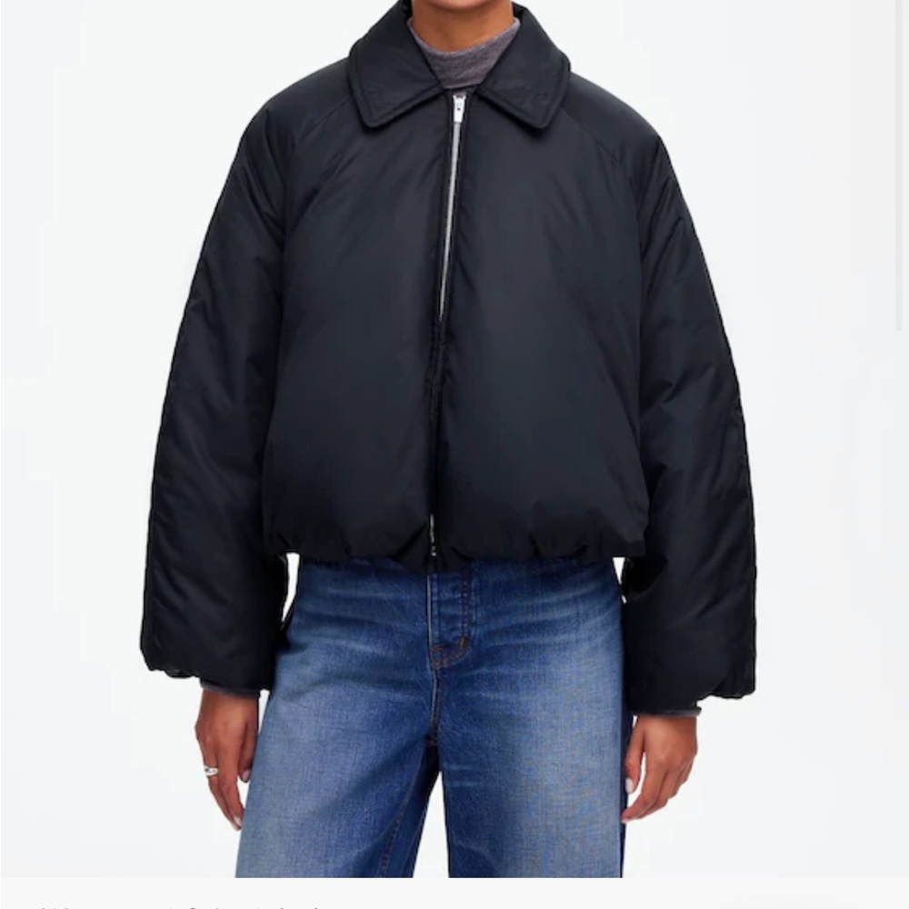 Bomber Black Puffer Jacket